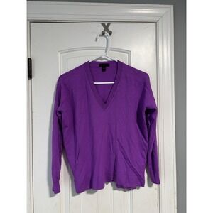 J. Crew V Neck Sweater Size M Purple